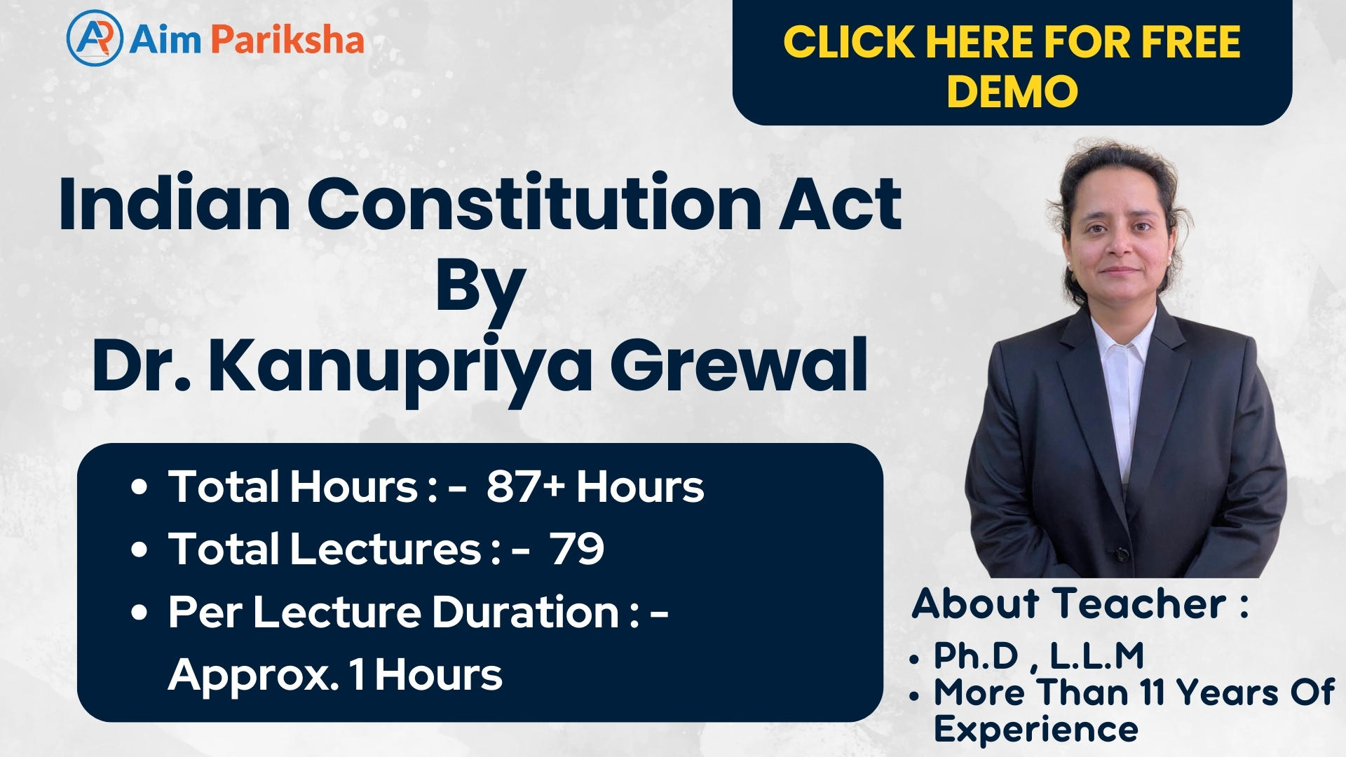 Constitution Act By Dr. Kanupriya Grewal ( Old Recordings )
