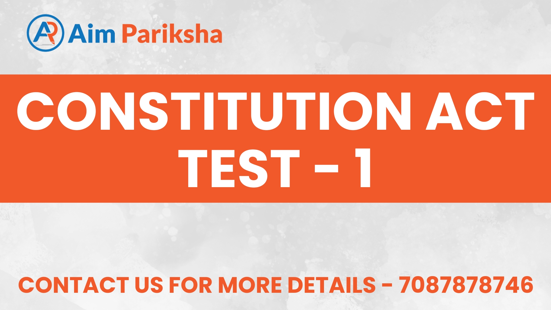 Constitution Act Test - 1