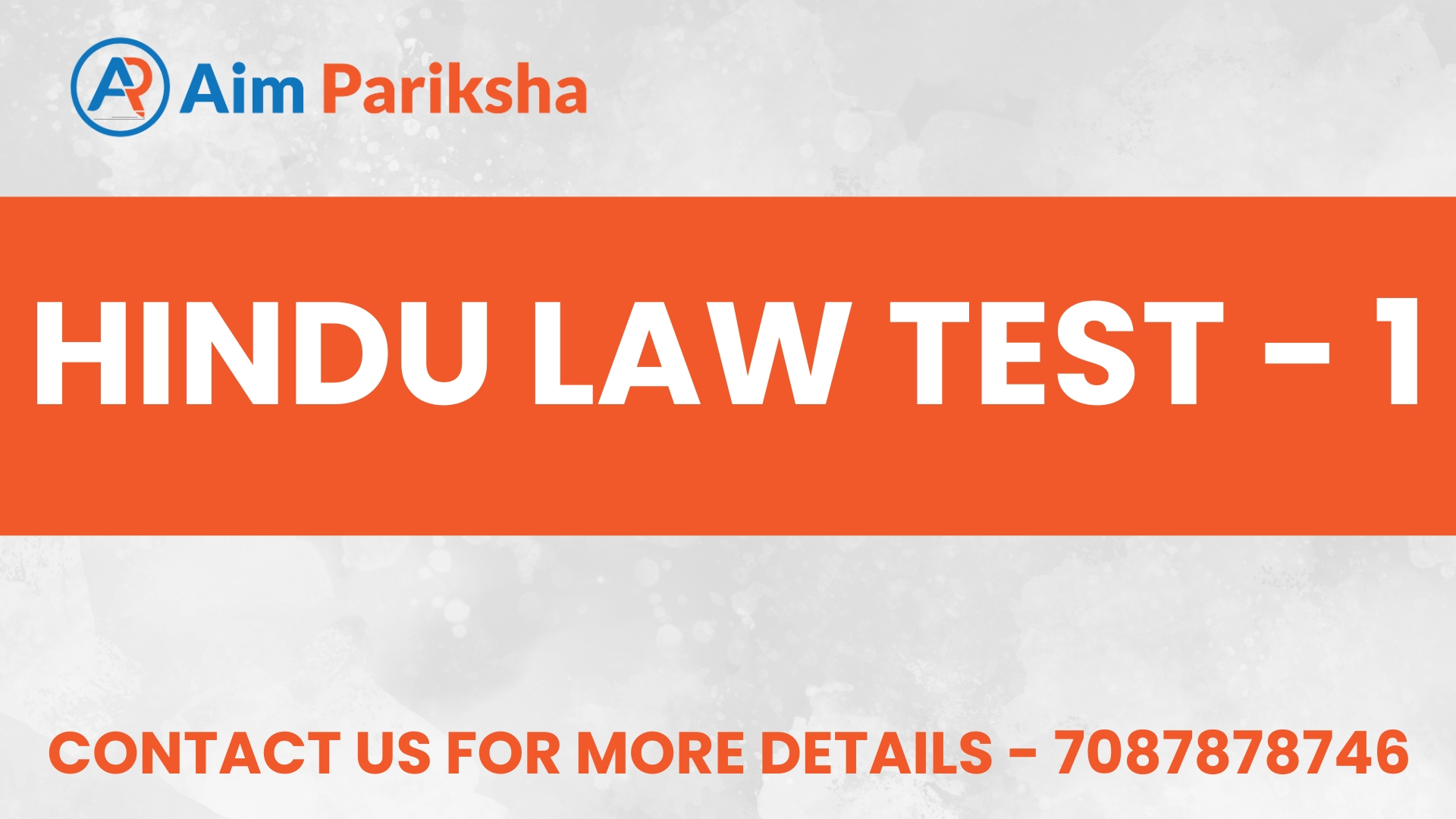 Hindu Law Test - 1