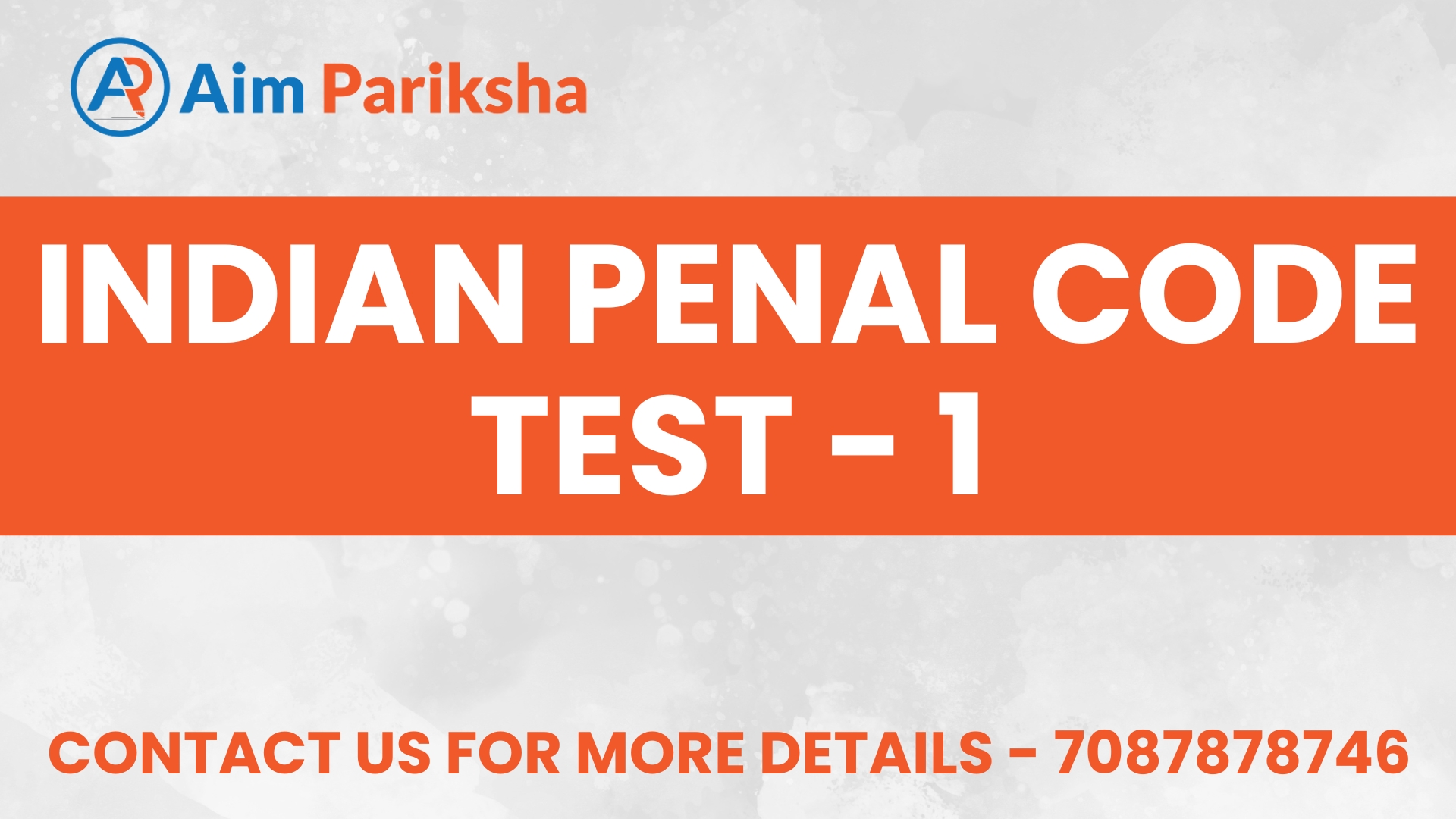 Indian Penal Code Test - 1
