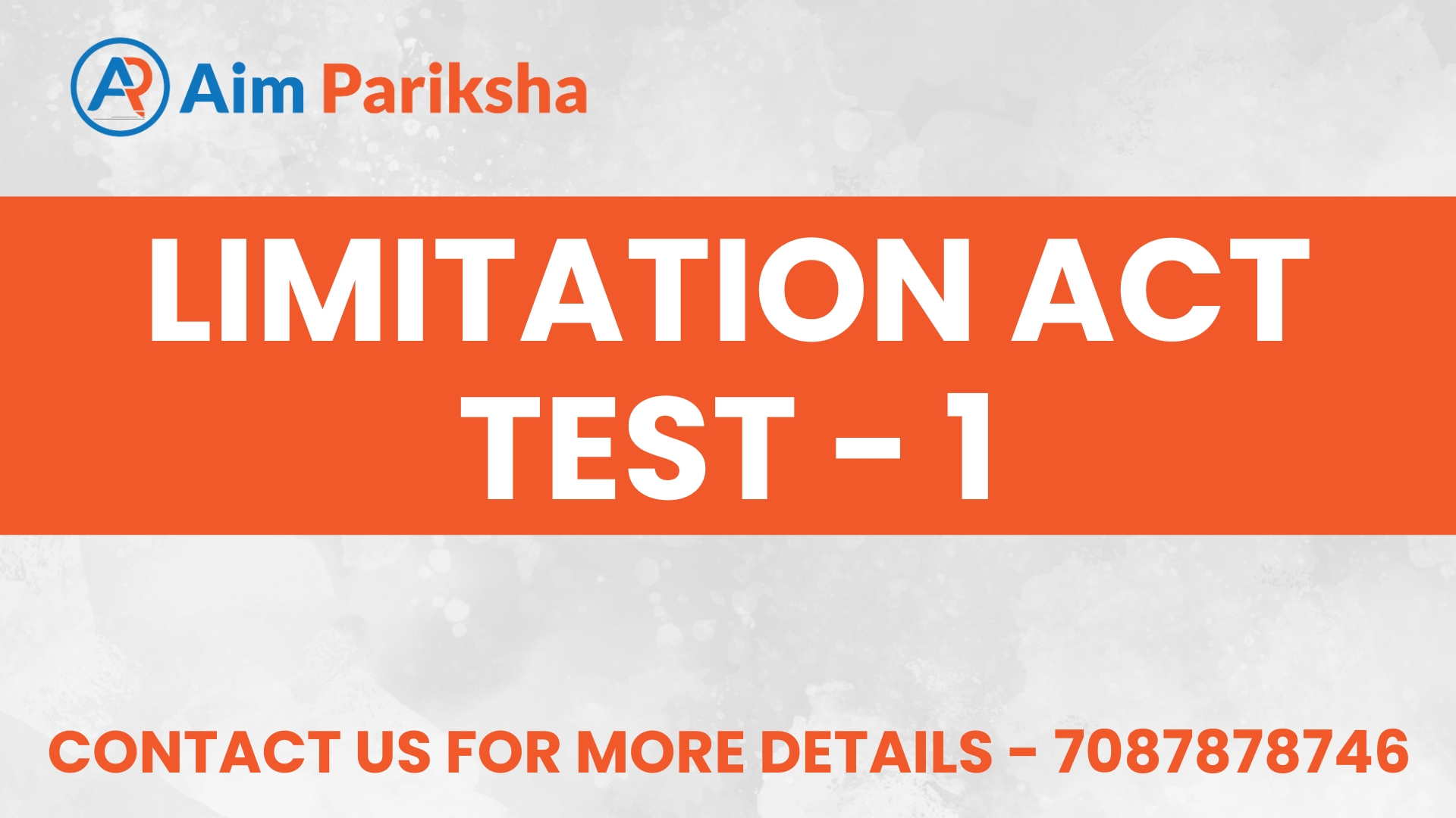 Limitation Act Test - 1