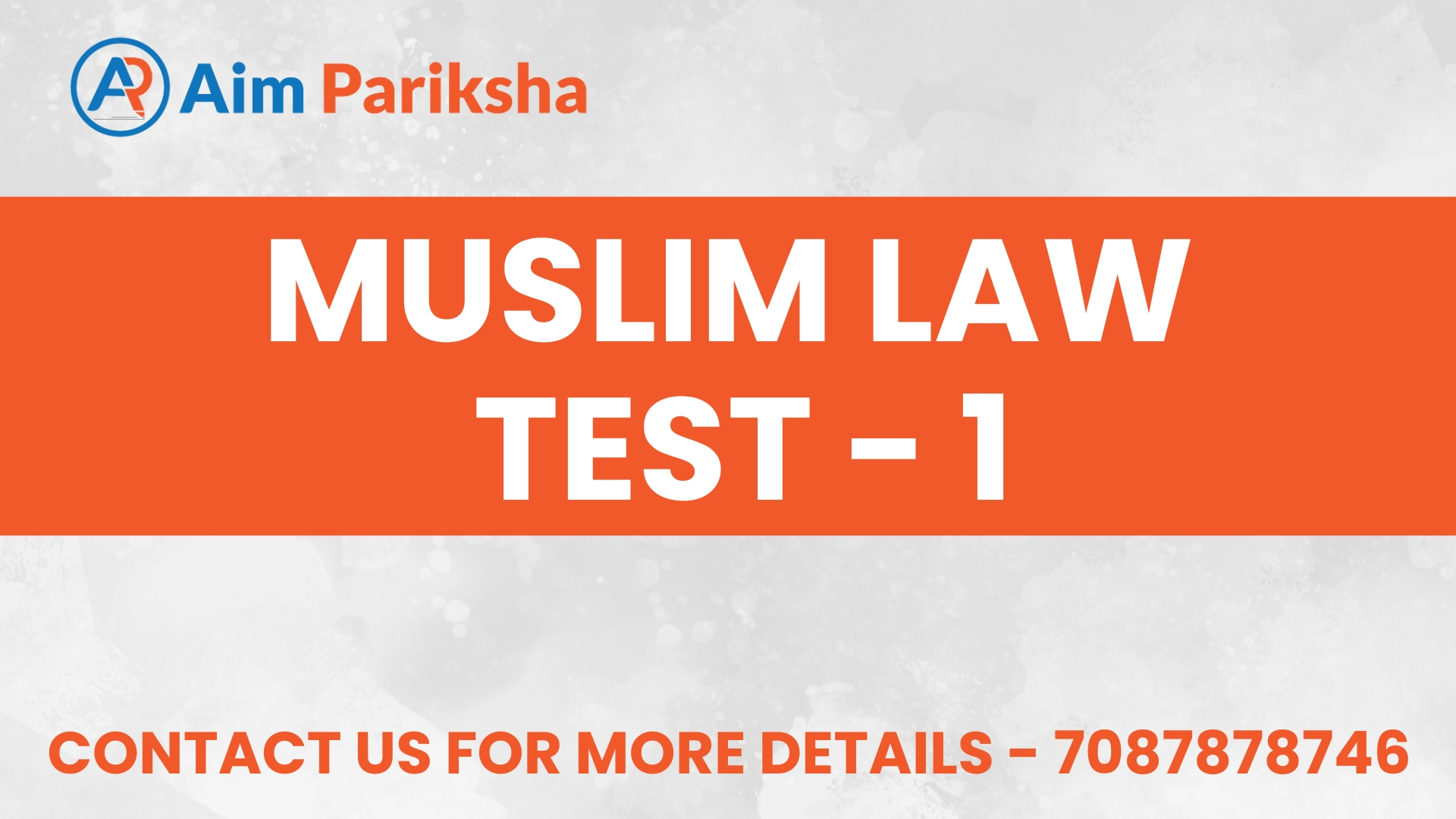 Muslim Law Test - 1