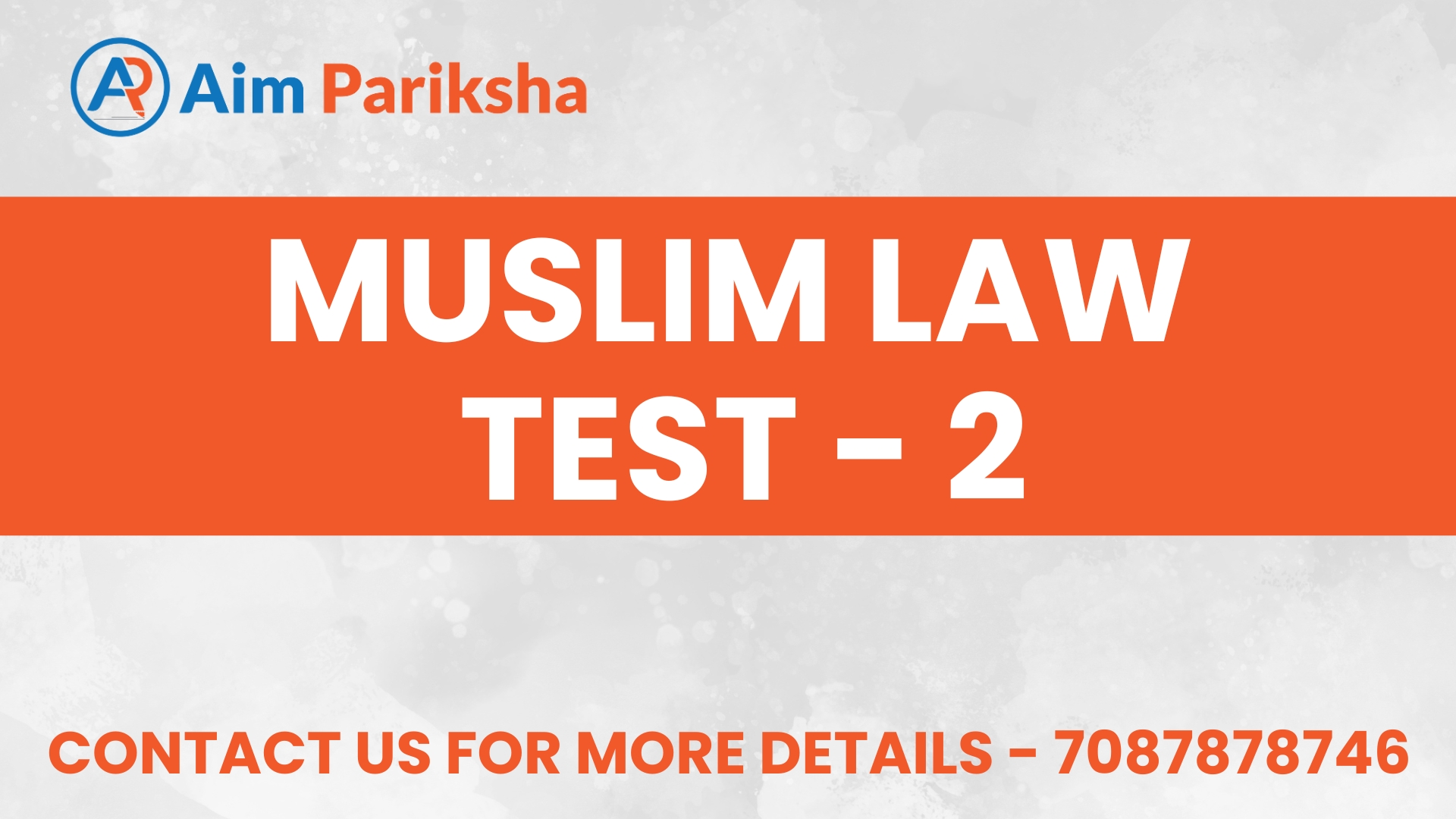 Muslim Law Test - 2