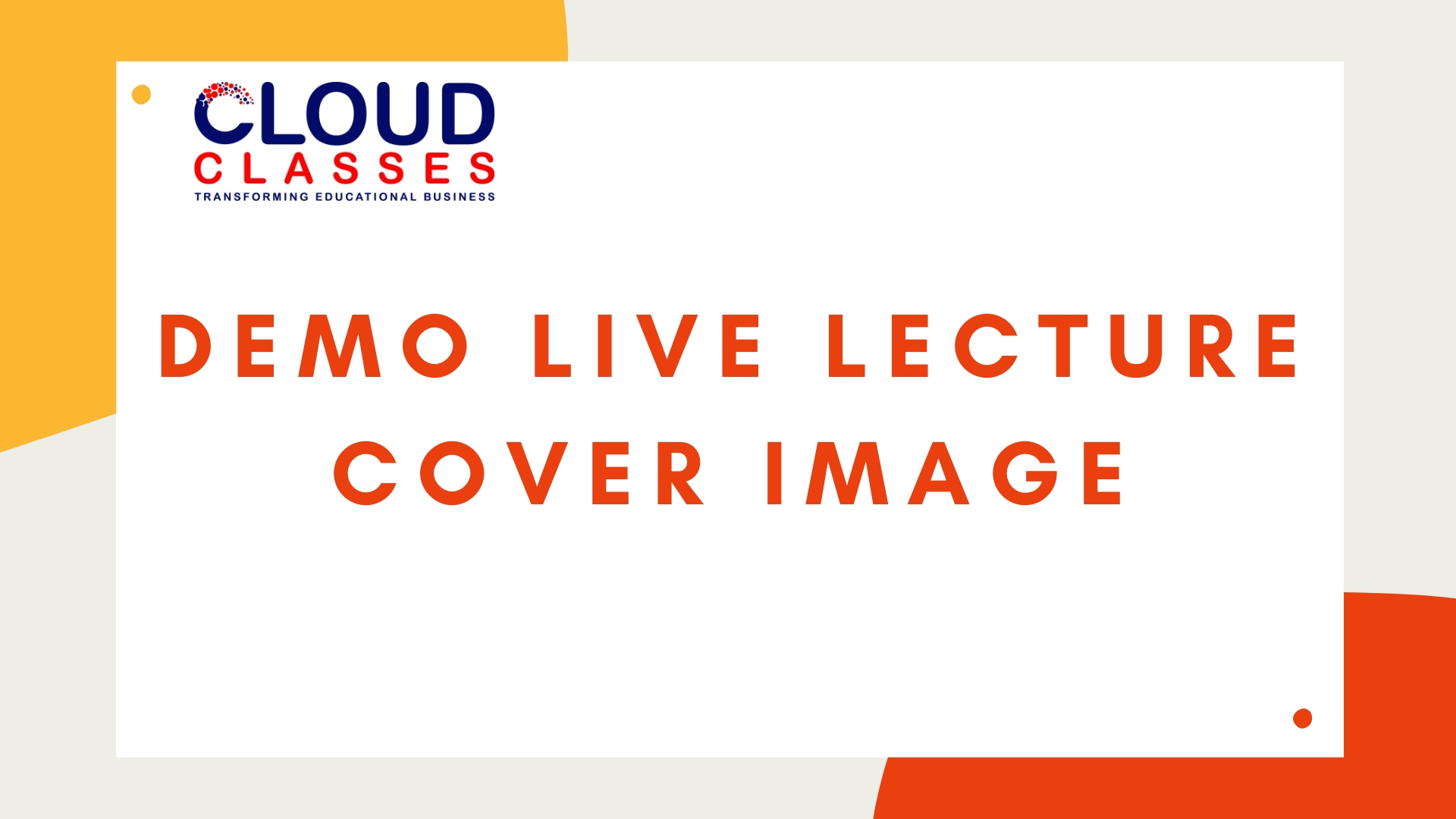 Demo Live Lectures ( Paid )