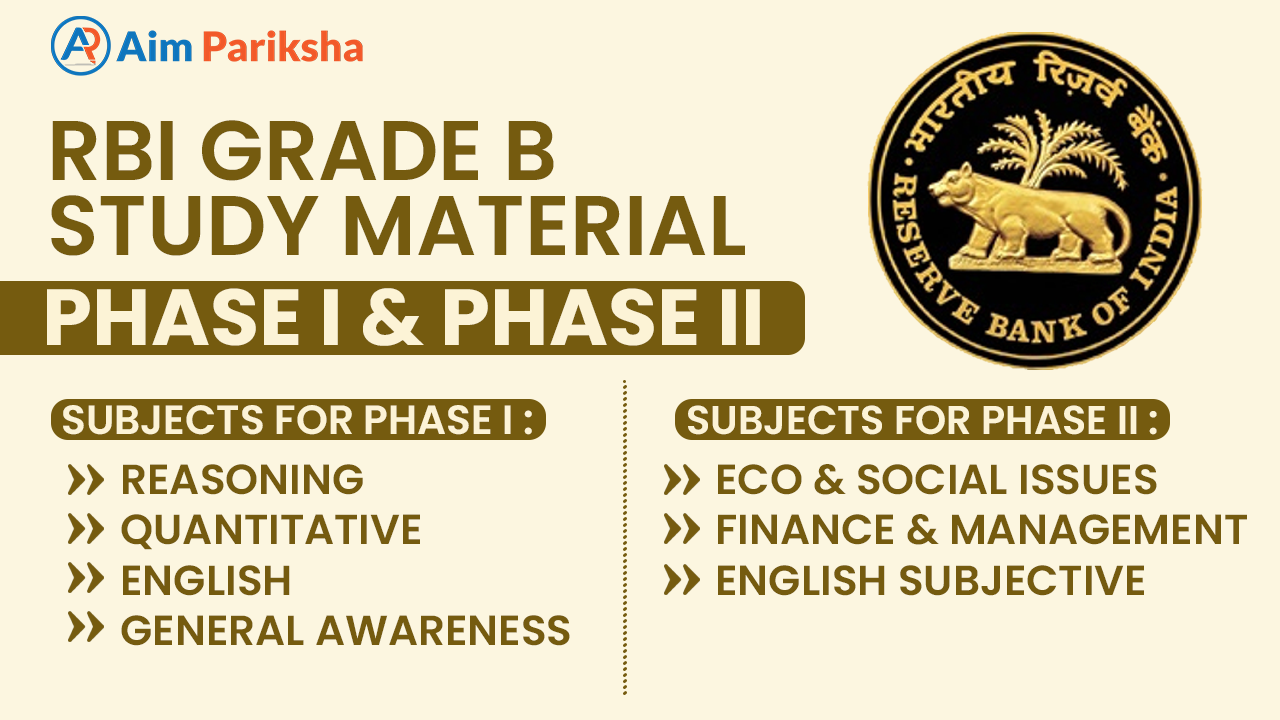 RBI Grade B Study material ( phase 1 & phase 2)